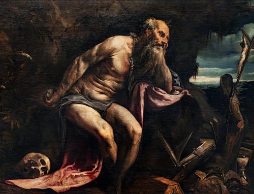 St Jerome Saint Jerome Meditating, 1556, Jacopo Bassano