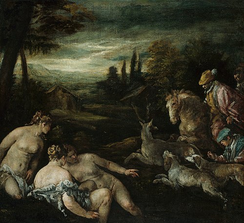 Diana and Actaeon, 1585, Jacopo Bassano