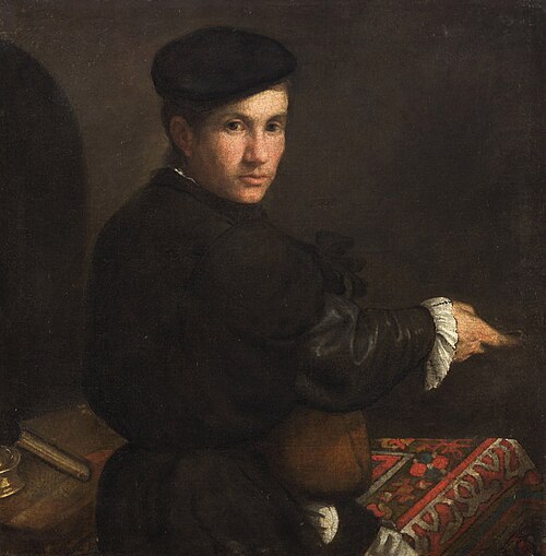 Bildnis eines Jünglings mit Mandoline, 1537, Jacopo Bassano