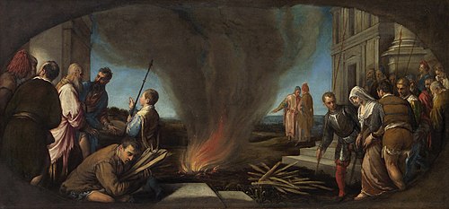 Thamar wird zum Scheiterhaufen geführt, 1566, Jacopo Bassano