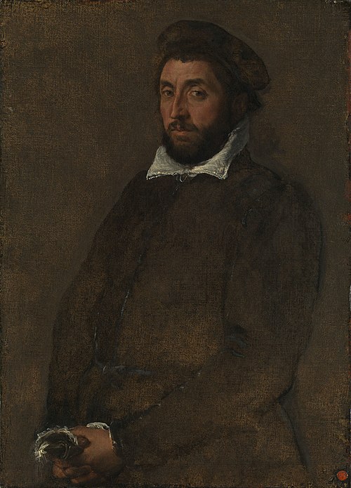 Portrait of a Man Holding Gloves, 1557, Jacopo Bassano