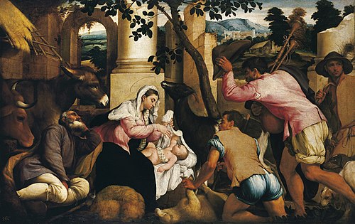 The Adoration of the Shepherds, 1546, Jacopo Bassano