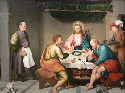 The Supper at Emmaus, 1538, Jacopo Bassano