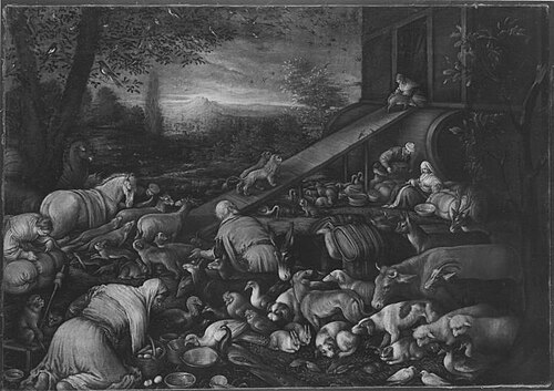 Der Einzug der Tiere in die Arche (Werkstattkopie), 1553, Jacopo Bassano