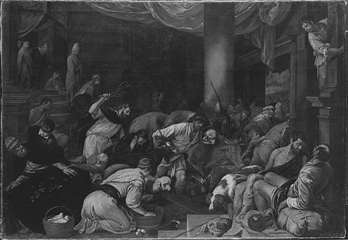 Vertreibung der Händler aus dem Tempel, 1553, Jacopo Bassano