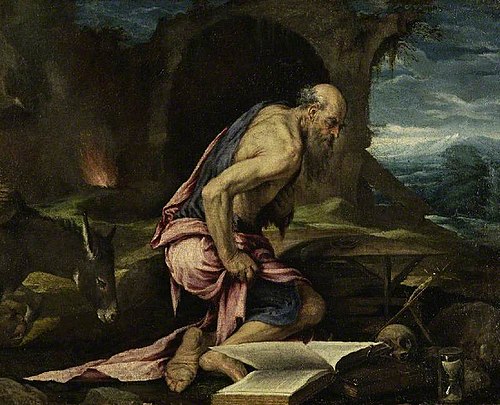 St Jerome in the wilderness, 1562, Jacopo Bassano