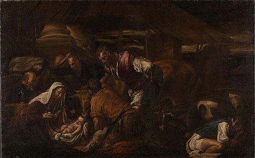 The Adoration of the Shepherds, 1649, Jacopo Bassano