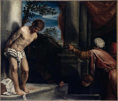 The Martyrdom of Saint Sebastian, 1574, Jacopo Bassano