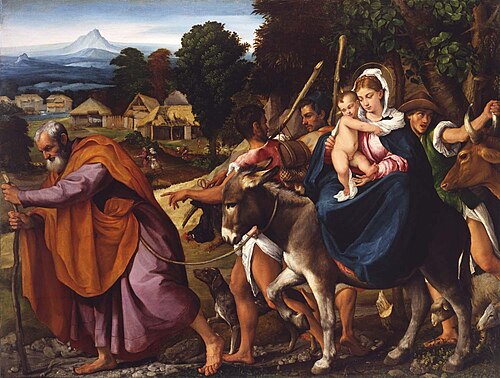 The Flight into Egypt, , Jacopo Bassano