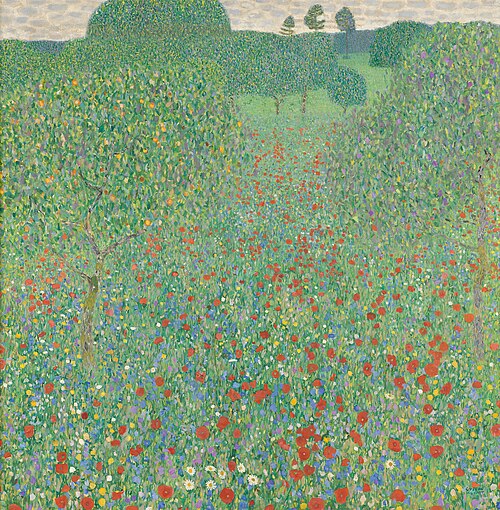 Poppy Field (Mohnfeld), 1907, Gustav Klimt