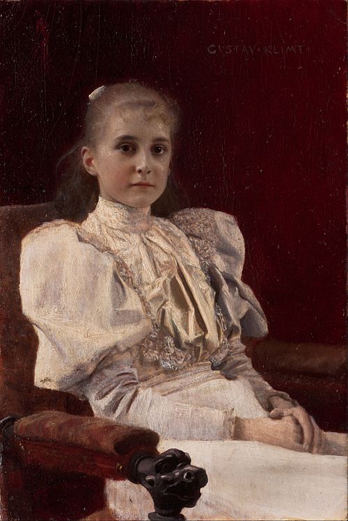Seated Young Girl, 1894, Gustav Klimt