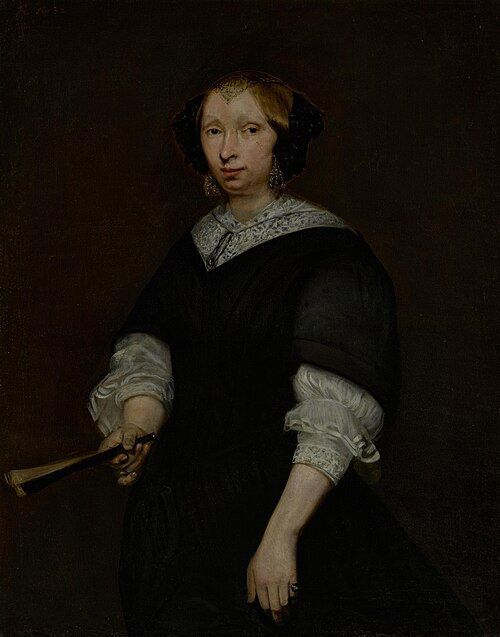 Bildnis einer Frau mit Fächer, 1655, Gerard ter Borch