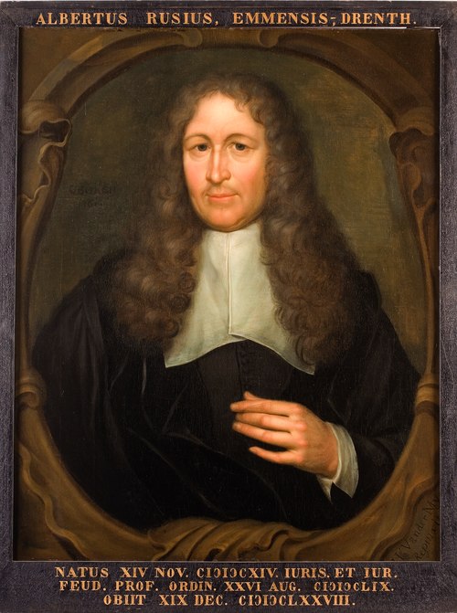 Portret van Albertus Rusius, hoogleraar Rechtsgeleerdheid te Leiden, 1601, Gerard ter Borch