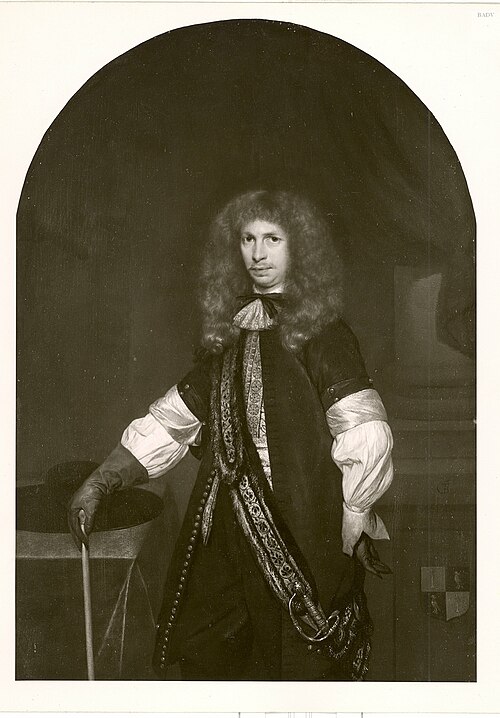 Portrait of Jacob de Graeff (1642-90), in the uniform of an officer, 1673, Gerard ter Borch
