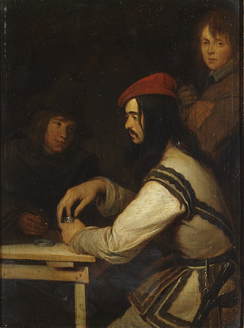 Three Men in a Tavern, 1649, Gerard ter Borch