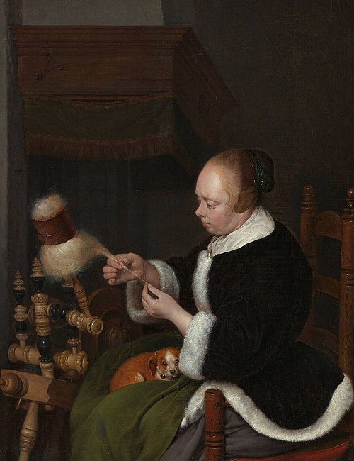 The Spinner, 1650, Gerard ter Borch