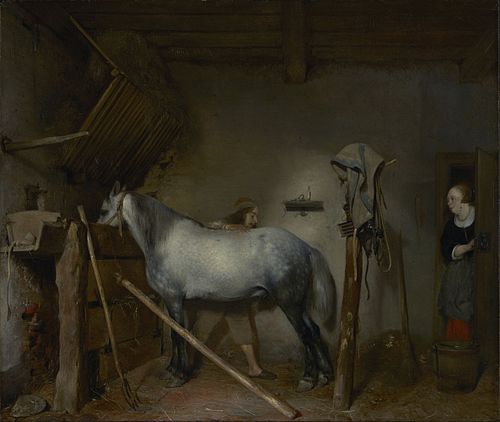 Horse Stable, 1654, Gerard ter Borch