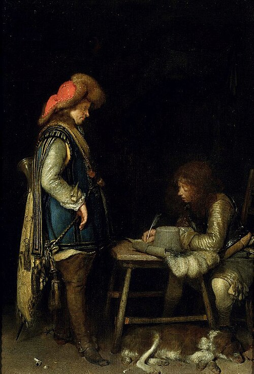An officer dictating a letter, 1657, Gerard ter Borch