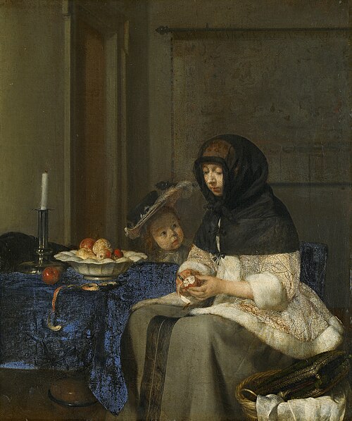 The Apple Peeler, 1660, Gerard ter Borch