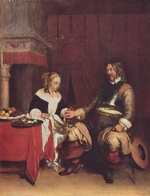 The Gallant Soldier, 1650, Gerard ter Borch
