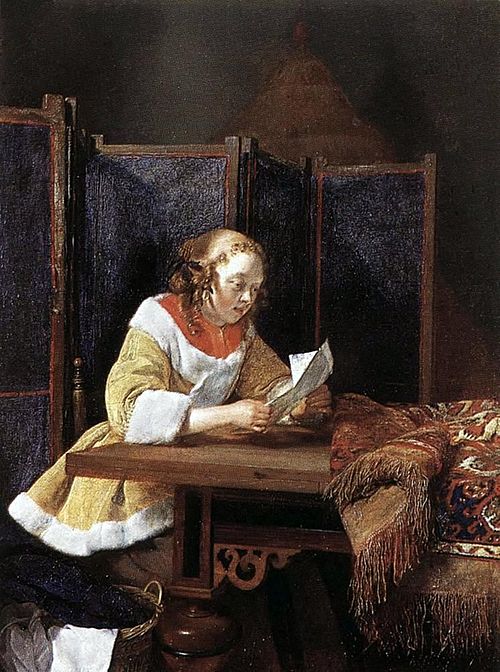 A Lady Reading a Letter, 1658, Gerard ter Borch
