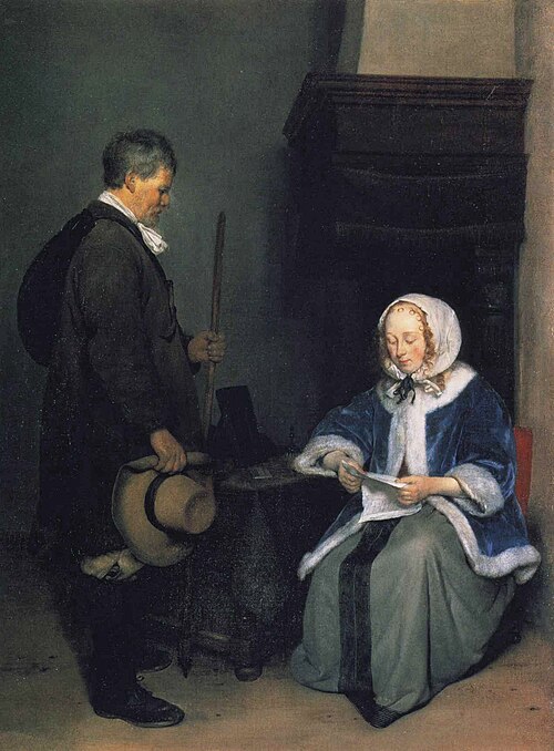 A Lady Reading a Letter, 1658, Gerard ter Borch