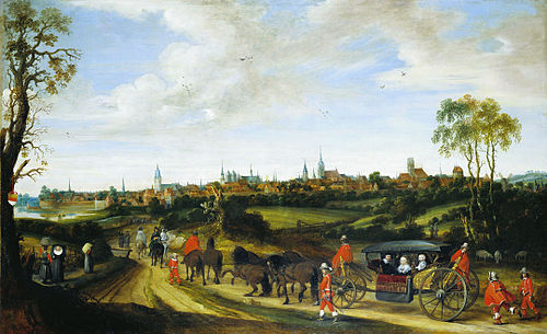 Dutch envoy Adriaan Pauw entering Münster in 1646 for Peace Negotiations, 1646, Gerard ter Borch