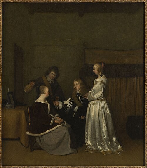 Gallant Conversation, 1652, Gerard ter Borch
