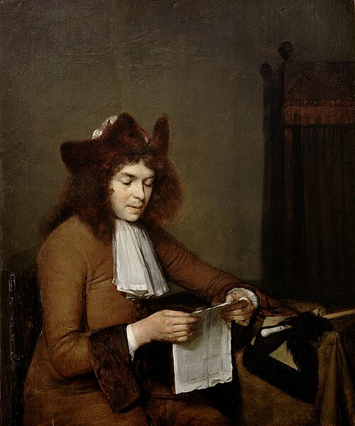 Young Man Reading, 1680, Gerard ter Borch