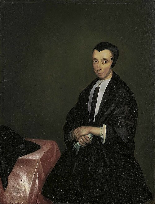 Portrait of a Woman before a Table, 1678, Gerard ter Borch