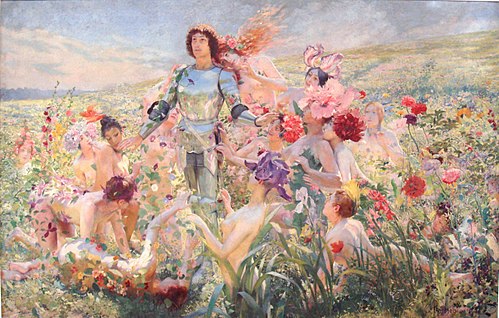 Le Chevalier aux fleurs, 1894, Georges-Antoine Rochegrosse