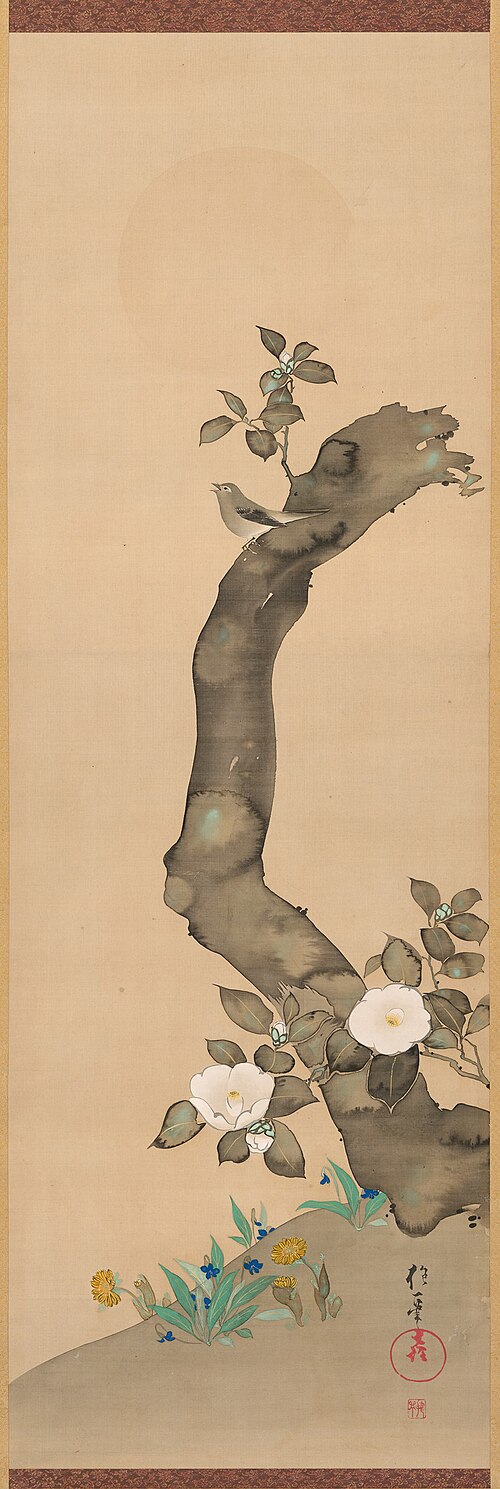 Birds and Flowers of the Twelve Months, 1824, Sakai Hōitsu