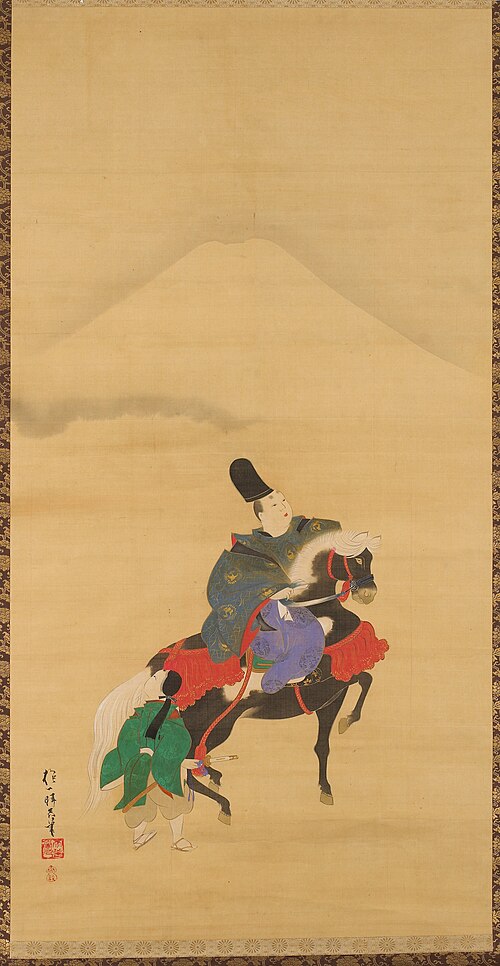 Narihira Riding Below Fuji, 1820, Sakai Hōitsu