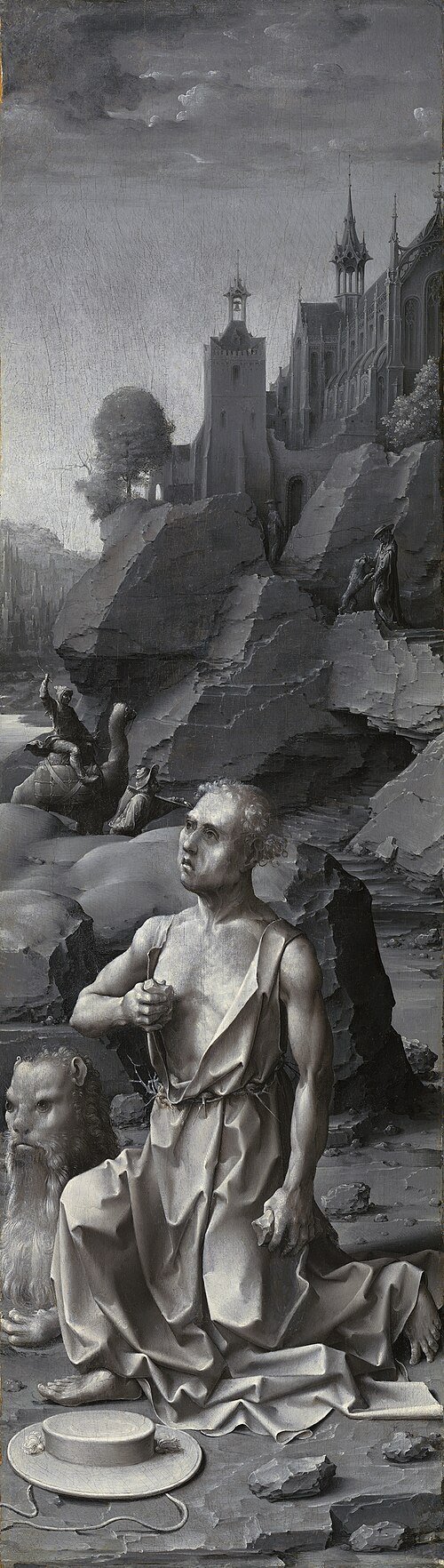 Saint Jerome Penitent [right panel], 1509, Jan Mabuse