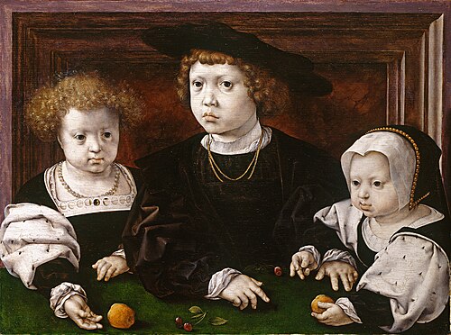 Trois enfants du Roi Christian II de Danmark, 1525, Jan Mabuse
