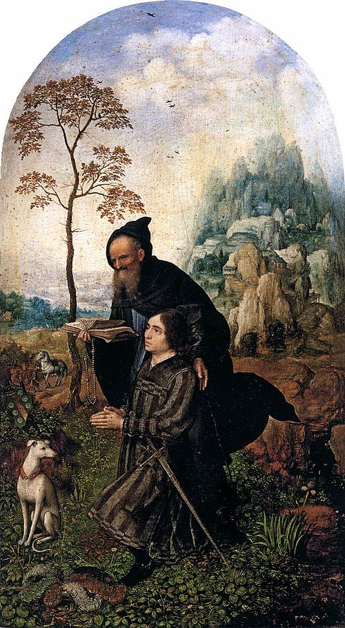 Le donateur protégé par Saint Antoine., 1508, Jan Mabuse