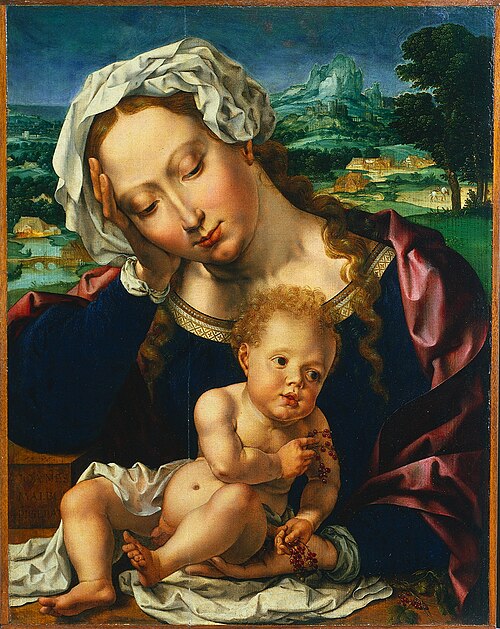 Virgin and Child in a Landscape, 1531, Jan Mabuse
