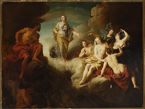 Juno asks Aeolus to destroy Aeneas's ships, 1727, Samuel Massé