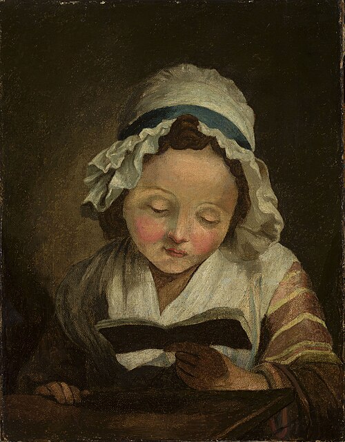 Girl with a book, , Jean-Baptiste Greuze