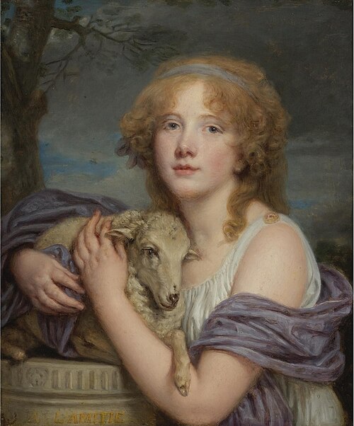 Portrait d'une fille, L'Amitié, 1785, Jean-Baptiste Greuze