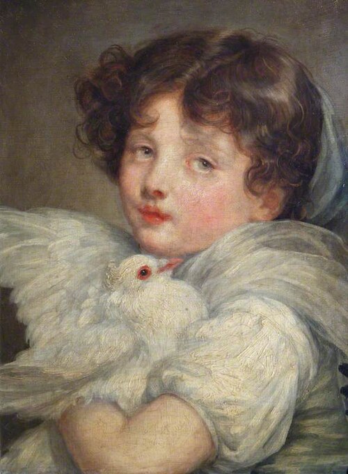 A Girl with a Dove, 1795, Jean-Baptiste Greuze