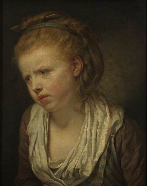 'Anxiety', Head of a Girl, , Jean-Baptiste Greuze