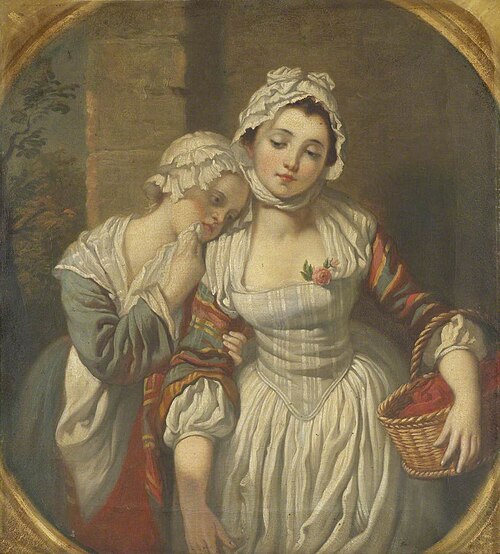 Young Girl and Her Maid, , Jean-Baptiste Greuze