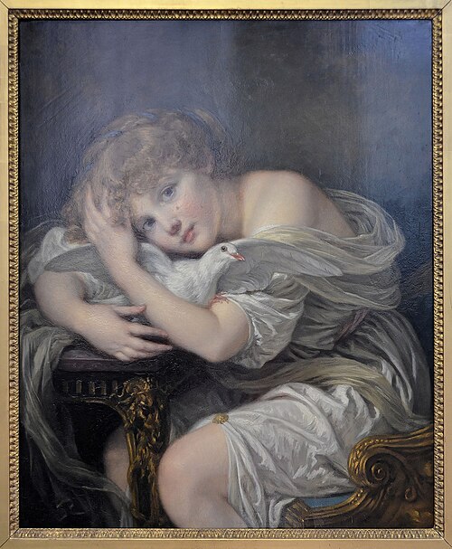Jeune fille à la colombe, , Jean-Baptiste Greuze