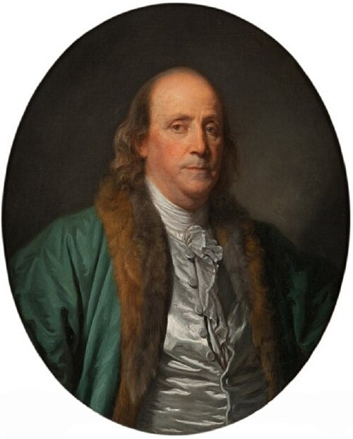 Portrait of Benjamin Franklin (1706-1790), 1777, Jean-Baptiste Greuze