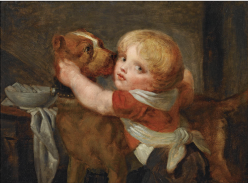 A YOUNG BOY WITH A DOG, , Jean-Baptiste Greuze