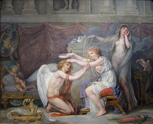 Psyche Couronnant l'Amour, 1787, Jean-Baptiste Greuze