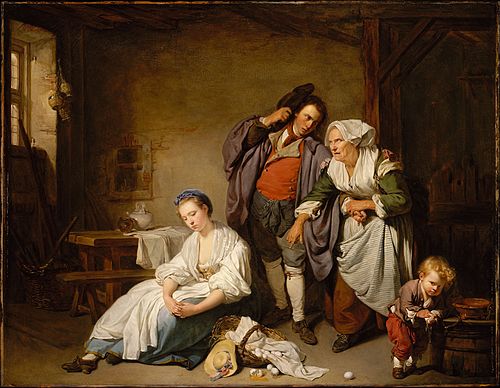 Les Œufs cassés, 1756, Jean-Baptiste Greuze