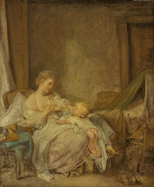The happy mother, 1755, Jean-Baptiste Greuze