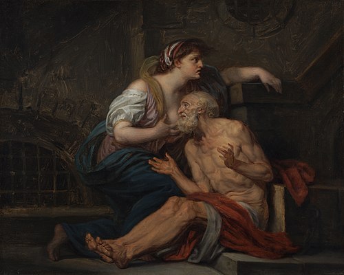 Cimon and Pero: "Roman Charity", 1767, Jean-Baptiste Greuze
